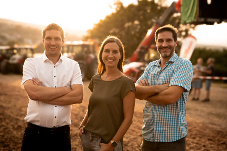 Geschäftsführung Müller Landtechnik Julia Krauß, Benedikt Müller, Christian Müller